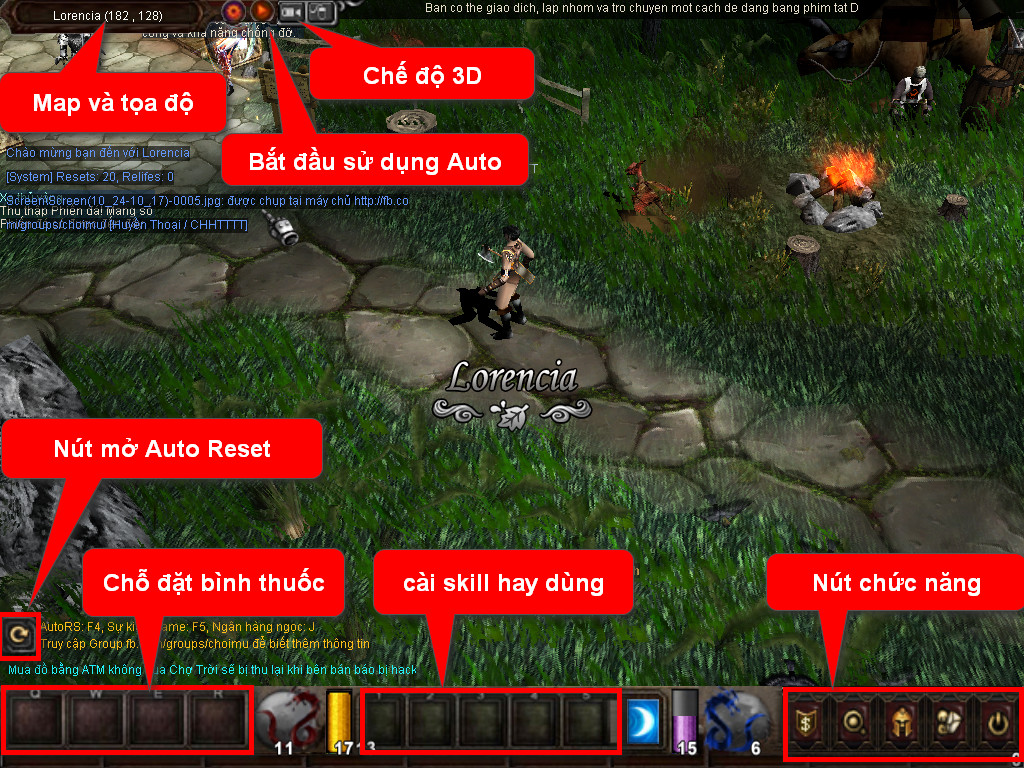 Chức năng chính của Game MU Bá Long Chức năng chính của Game MU Bá Long