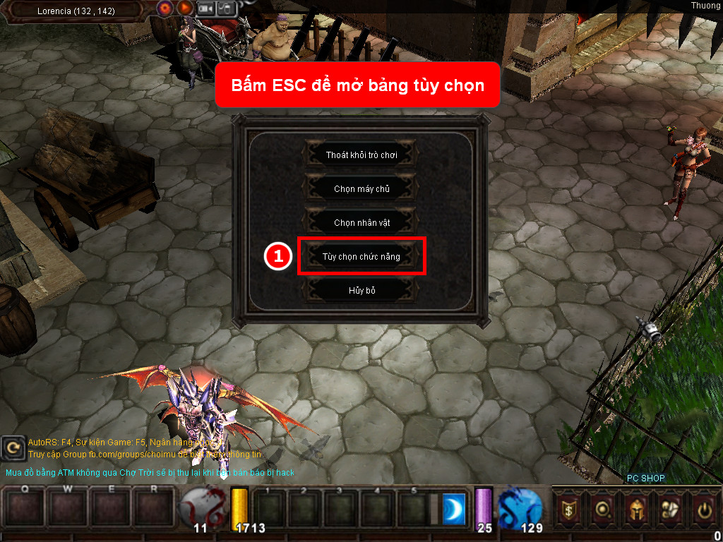Chức năng chính của Game MU Bá Long Chức năng chính của Game MU Bá Long