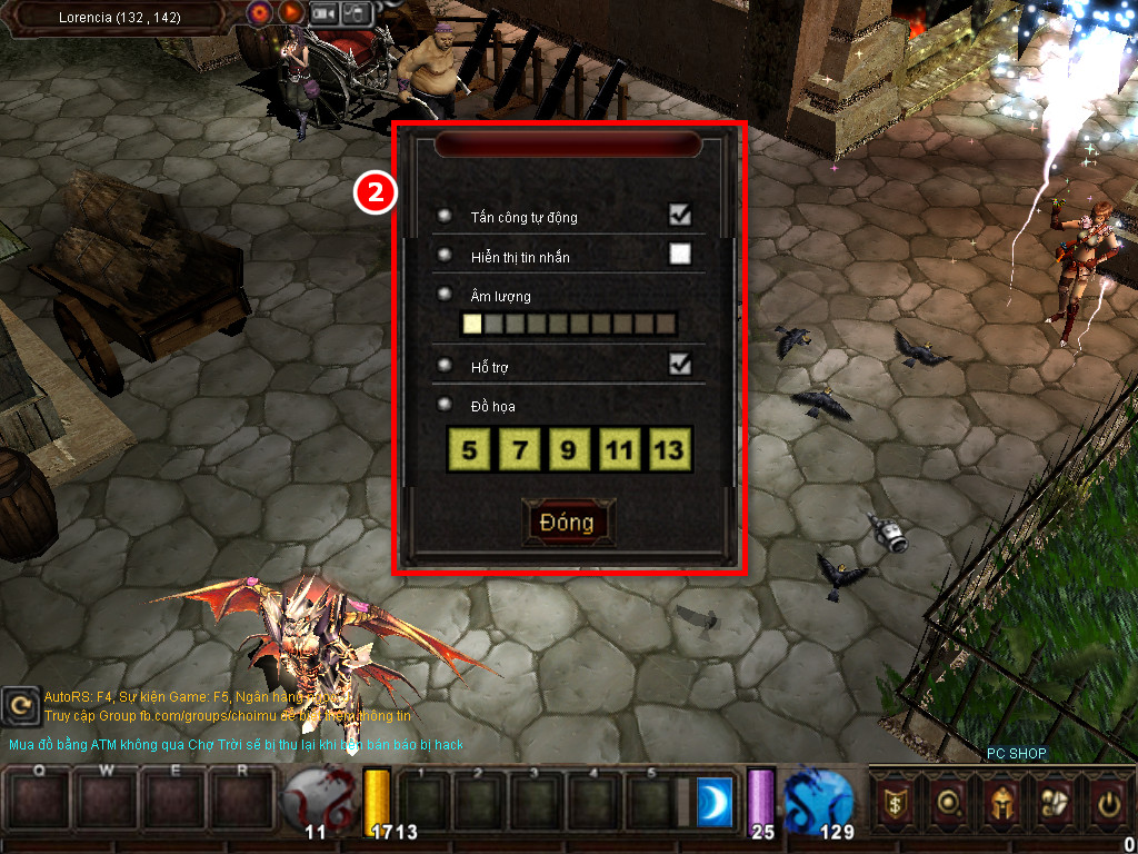 Chức năng chính của Game MU Bá Long Chức năng chính của Game MU Bá Long